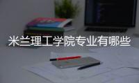 米兰理工学院专业有哪些？